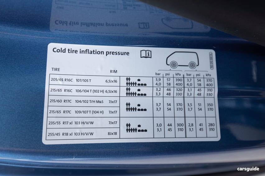 Vw t25 hotsell tyre pressure